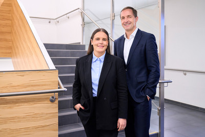 Das neue Führungsduo der AGAPLESION FRANKFURTER DIAKONIE KLINIKEN: Michelle Berg und Michael Keller. Bildnachweis: AGAPLESION