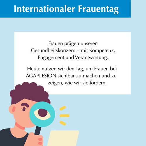 🌟 Weltfrauentag bei AGAPLESION 🌟

Frauen gestalten unseren Gesundheitskonzern jeden Tag – in Pflege, Medizin,...