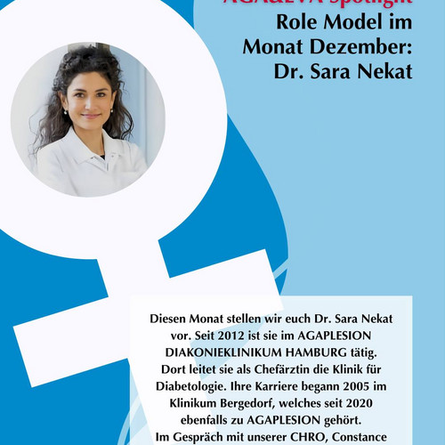 Wir werfen wieder das Scheinwerferlicht an!💡

Im neuen AGA&EVA Spotlight-Interview stellen wir euch Dr. Sara Nekat...