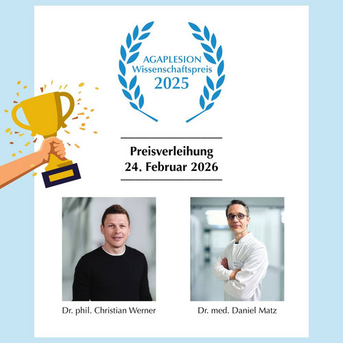 🔬 AGAPLESION Wissenschaftspreis 2025 🏆
 
Die AGAPLESION gAG hat die Preisträger des Wissenschaftspreises 2025 bekannt...