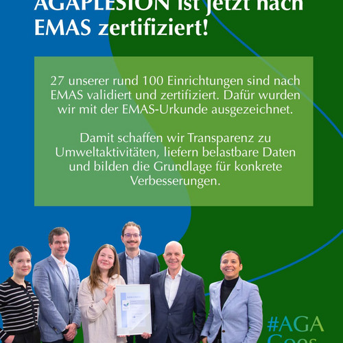 Ein wichtiger Schritt für mehr Nachhaltigkeit bei AGAPLESION: Wir sind nach #EMAS zertifiziert. 🌱🏅

Was hinter dem...