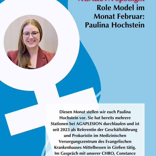Wir werfen wieder das Scheinwerferlicht an!💡

Im neuen AGA&EVA Spotlight-Interview stellen wir euch Paulina Hochstein...