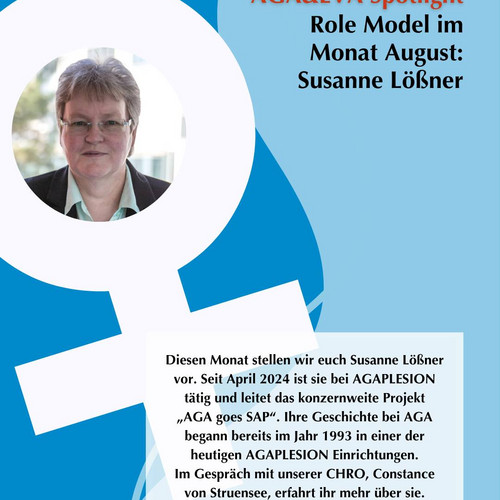 Wir werfen wieder das Scheinwerferlicht an!💡

Im neuen AGA&EVA Spotlight-Interview stellen wir euch Susanne Lößner vor:...